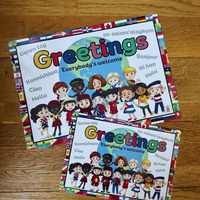 NEW!! Outdoor - Multicultural Greetings - Welcome Board