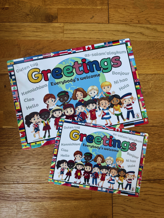 NEW!! Outdoor - Multicultural Greetings - Welcome Board| CR Hut