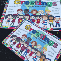 NEW!! Outdoor - Multicultural Greetings - Welcome Board