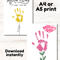 NEW! Mothers Day Hand Prints - INSTANT DOWNLOAD