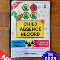NEW! Child Absence Record Book – EYFS 2025 Compliant