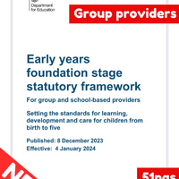 NEW! 2024 EYFS Statutory Framework - Group providers