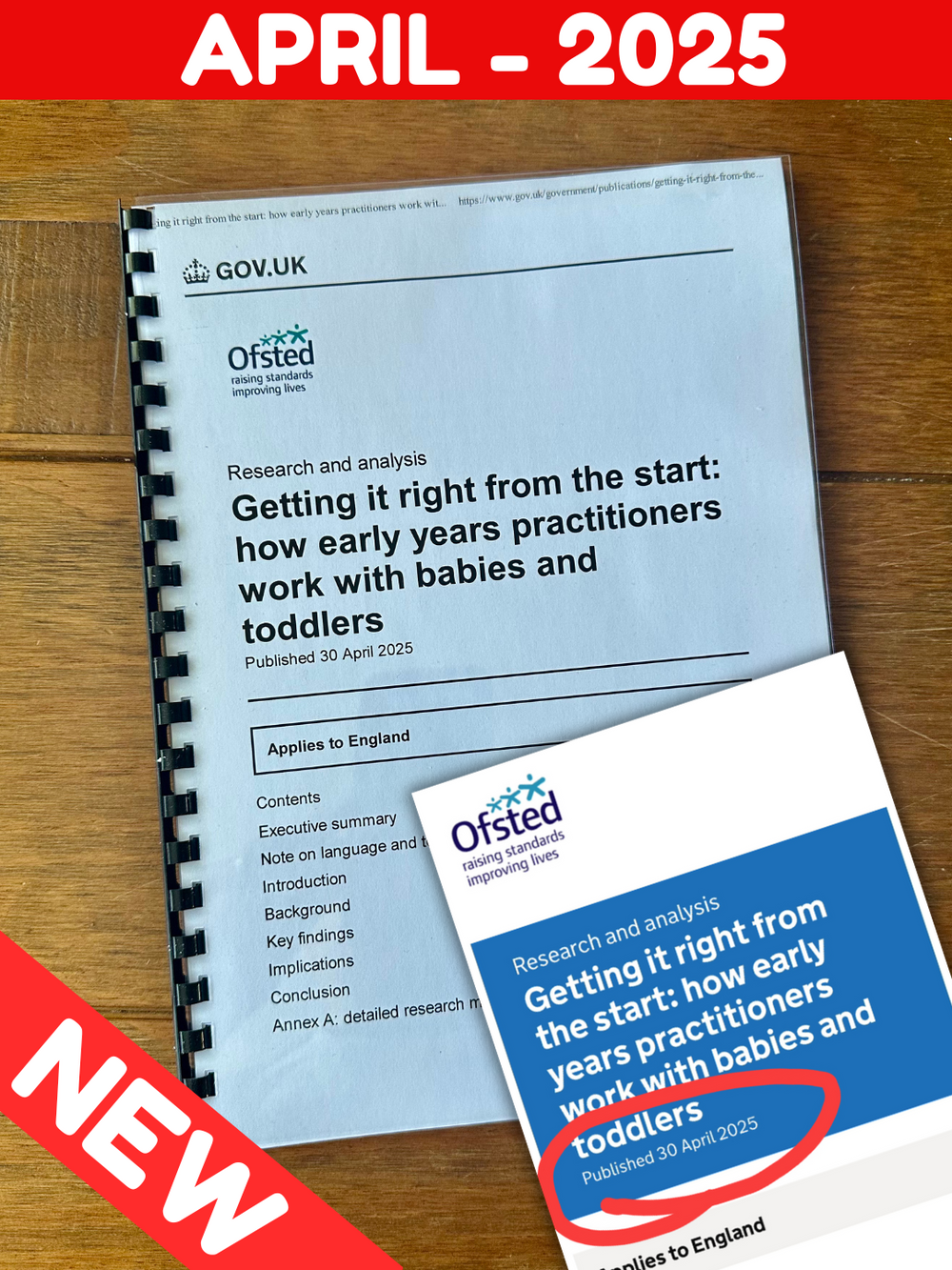 NEW April 2025 - Getting it Right From The Start: How Early Years Practitioners Work With Babies and Toddlers