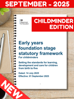 
              NEW! 2025 EYFS Statutory Framework - Childminders
            