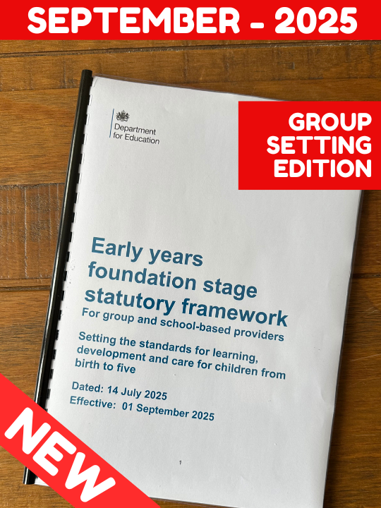 NEW! 2025 EYFS Statutory Framework - Group providers