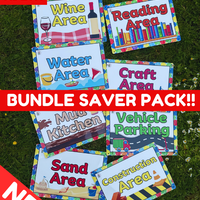 NEW!! Outdoor - AREA SIGNS - SAVER BUNDLE!!