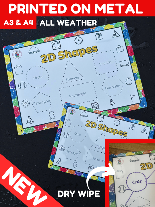NEW!! Outdoor - 2D SHAPES - Activity Board