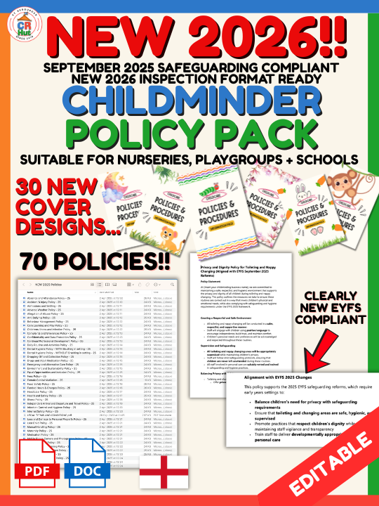 NEW - Childminder Policy Pack - 2026 + September Update!| CR Hut