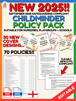 
              NEW - Childminder Policy Pack - 2025 September Update!
            