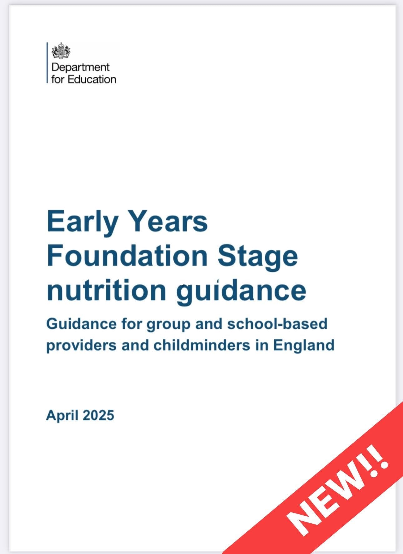 Google Eyfs NEW! 2025 EYFS Nutrition Guidance| CR Hut