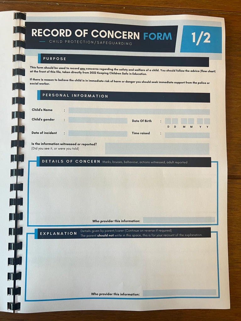 NEW - BUNDLE - SAFEGUARDING, ACCIDENT RECORD & KEY RINGS (SAFEGUARDING ...