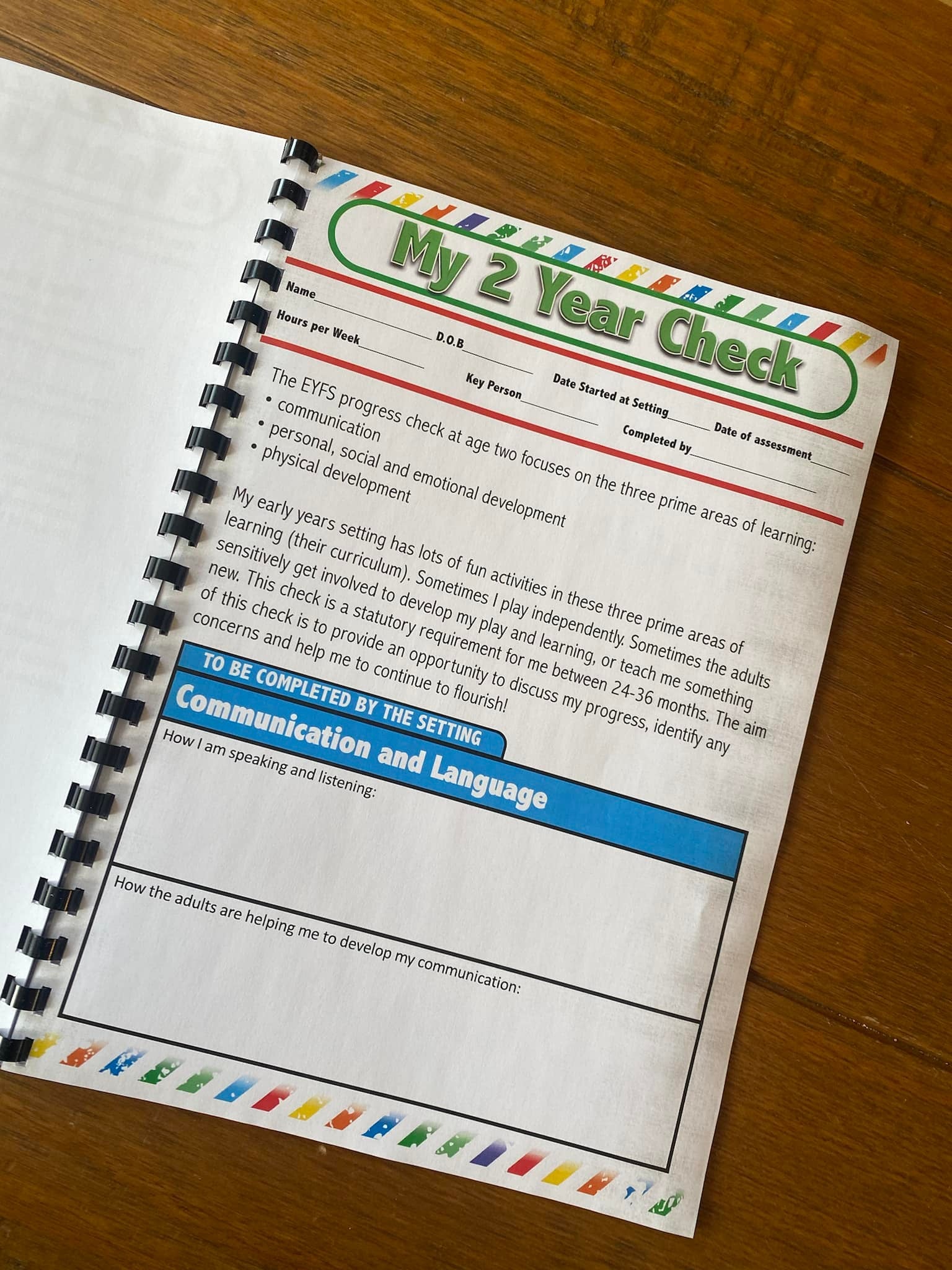 Two Year Progress Check Sample NEW 2022! 2 Year Progress Check Booklet| CR Hut
