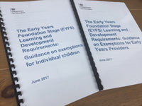 
              NEW! EYFS Development Requirments - Exemptions
            