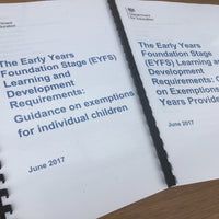 NEW! EYFS Development Requirments - Exemptions