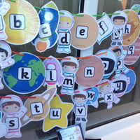 A-Z Washing Line - Space Theme