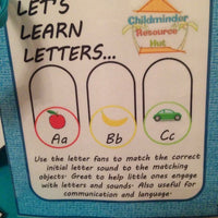 Let's Learn Letters - Activity Bag