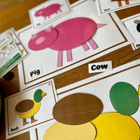 NEW 2D Shape - Farm Animals