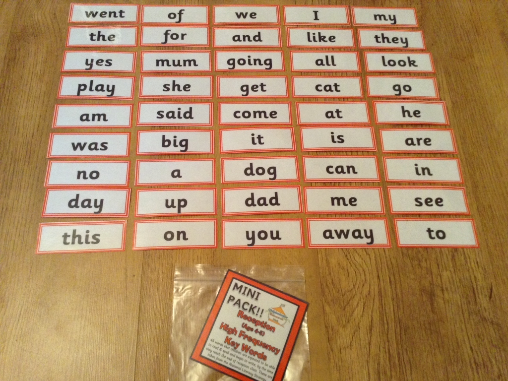 Reception Words - Mini Pack| CR Hut