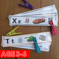 Peg Activity Fan - Initial Letters - PARENT PACK